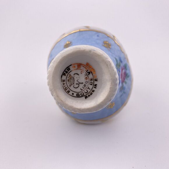 Limoges France - Miniature Porcelain Basket - Courting Couple - Picture 8 of 8